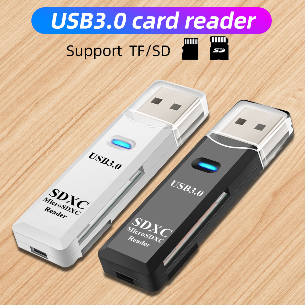 USB3.0 2 IN 1 Card Reader for PC Micro SD TF Card Memory Reader USB 3 Multi-card Writer Adapter Flash Drive Laptop Accessories