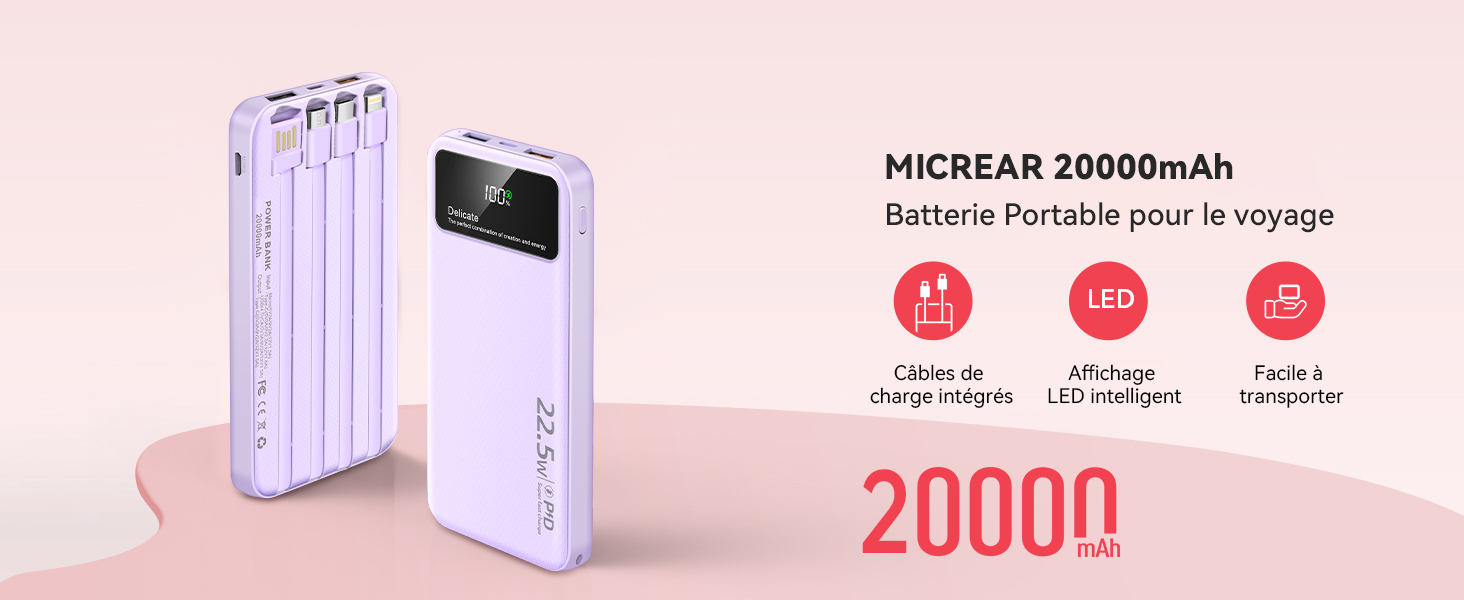 Batterie externe - Vue avant