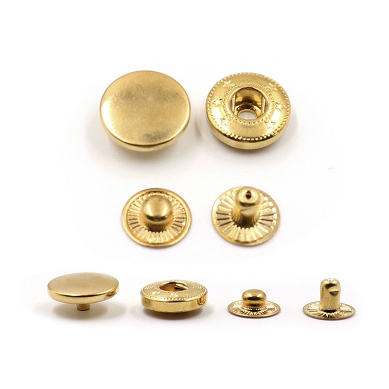Bottoni in metallo 10 mm 12 mm 15 mm chiusure a pressione a scatto per vestiti pelle borsa artigianale - Foto 10 di 21