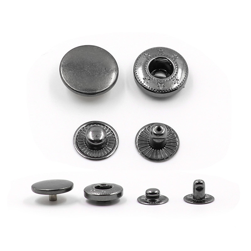 Bottoni in metallo 10 mm 12 mm 15 mm chiusure a pressione a scatto per vestiti pelle borsa artigianale - Foto 13 di 21