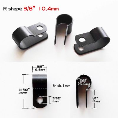 Black Nylon Electrical Hose Loop Fixer Holder U R Shape Cable Clamp Clip - Picture 13 of 15