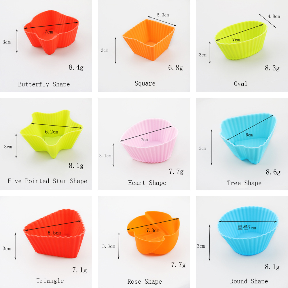 Reusable Silicone Cupcake Liners , Flexible Molds for Baking Cups - Picture 22 of 30