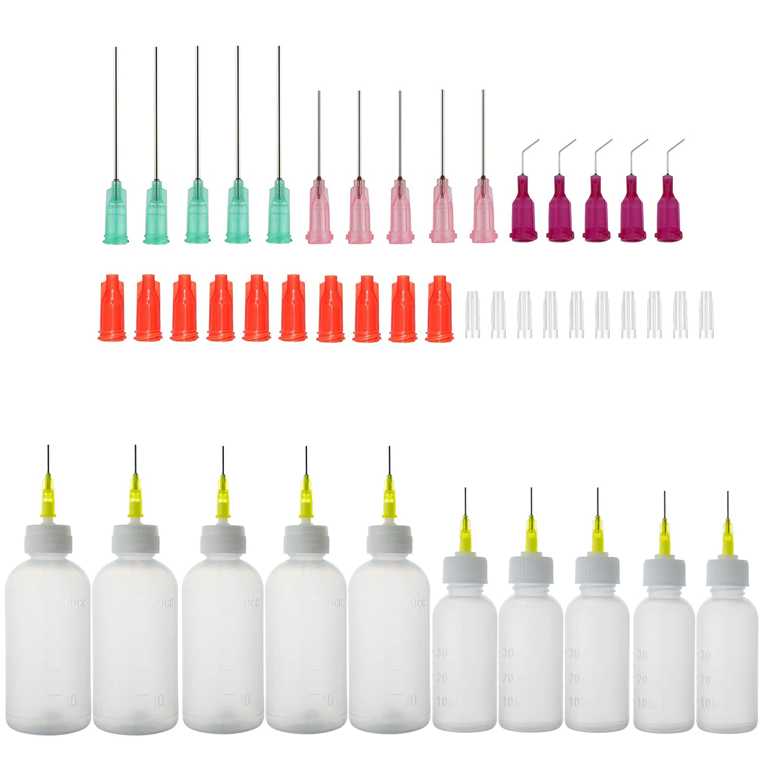 Empty Ink/Oil Bottles With Precision Paint Dropper & Dispensing Needle Set