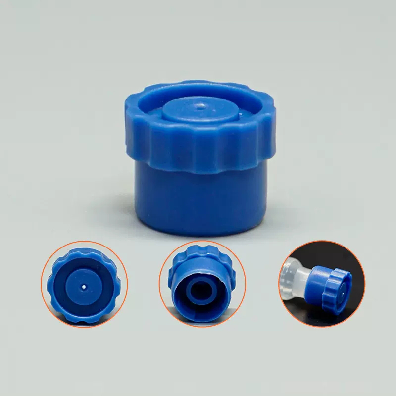 25 Pezzi Tappo Plastica Senza Ago Blocco Tappo Punta Blu Arancione Tappo Punta Siringa Facile - Foto 6 di 7