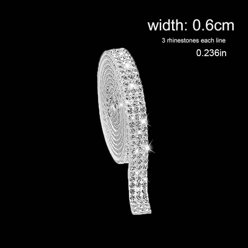 Self Adhesive Crystal Rhinestone Strips Crystal Ribbon Bling Gemstone Sticker