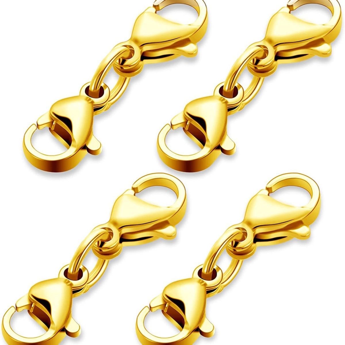 10pcs Double Lobster Clasp Extension Necklace Clasp Connector Bracelet Extension