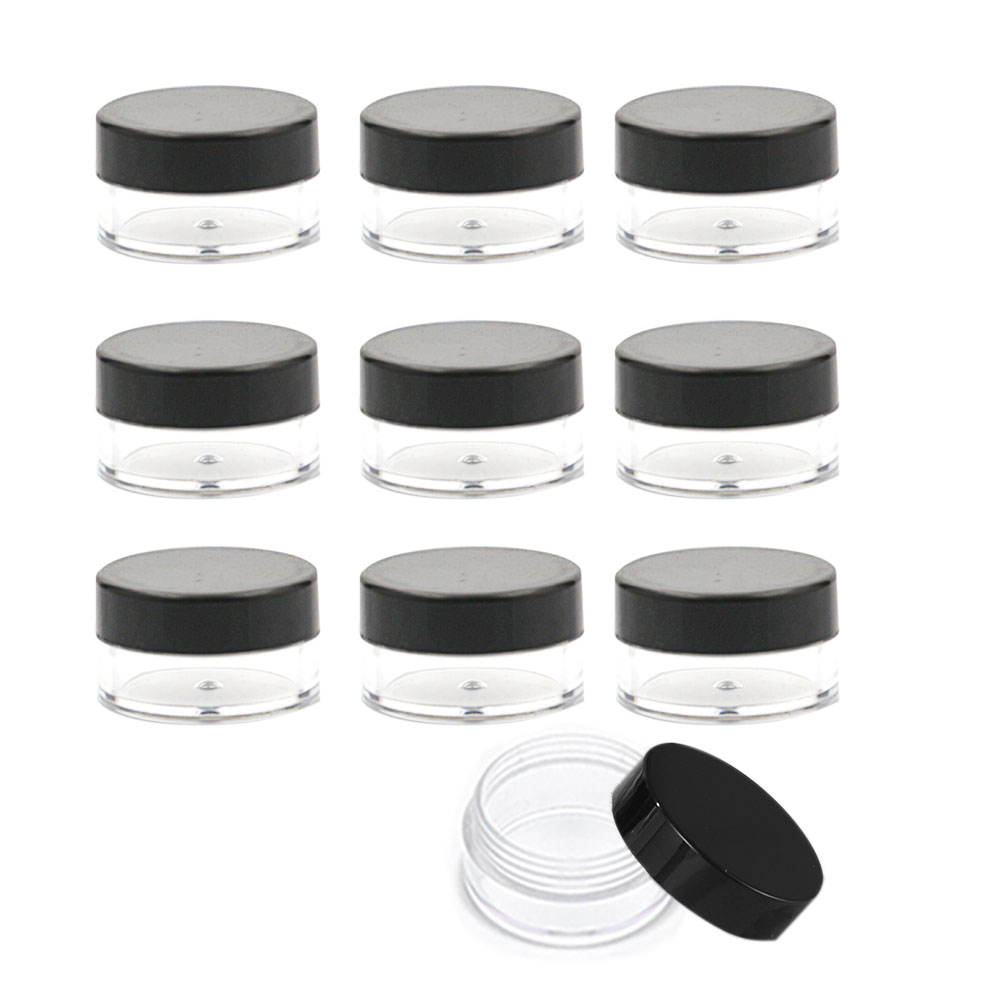 3g Empty Clear Plastic Sample Containers with Lids Cosmetic Jars - Picture 22 of 23