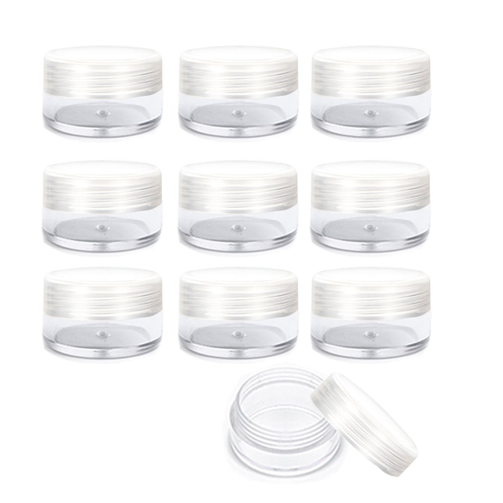 3g Empty Clear Plastic Sample Containers with Lids Cosmetic Jars - Picture 17 of 23