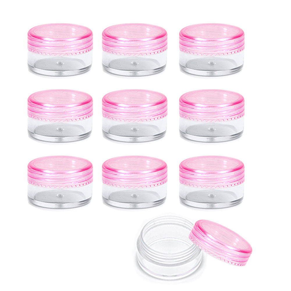 3g Empty Clear Plastic Sample Containers with Lids Cosmetic Jars - Picture 14 of 23
