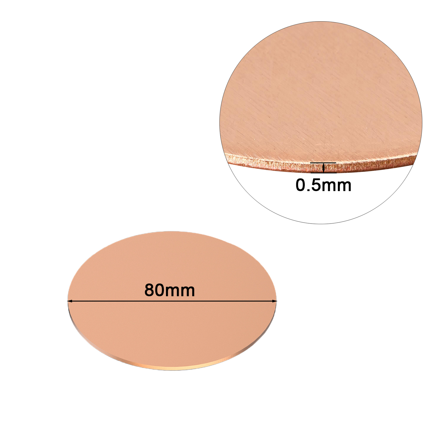 T2 Kupfer Rundscheiben: 30 mm-80 mm, 0,5 mm-3 mm Stärke verfügbar - Bild 17 von 37