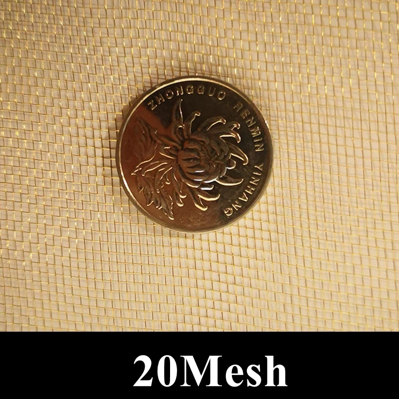 20-200 Mesh 15x15/30x30/30x90cm Brass Woven Wire Metal Mesh Shielding Fabric - Picture 9 of 32