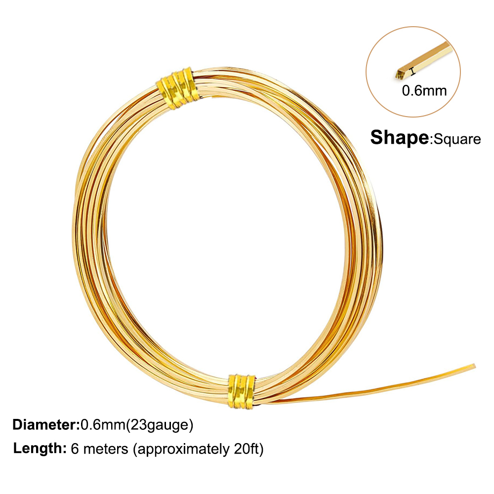 Square brass wire Diameter 0.6mm/0.8mm/1.0mm For Craft Line Jewelry Making DIY - Picture 18 of 18