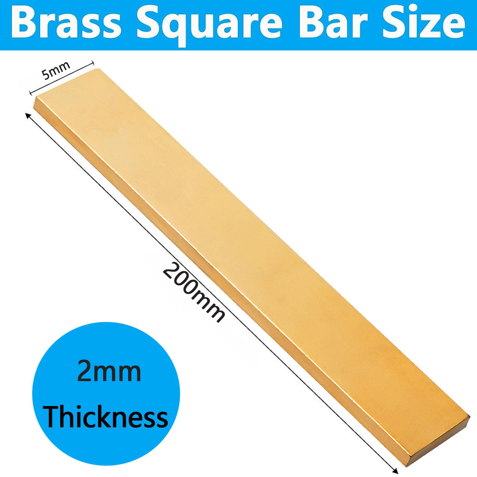 Placa de barra plana de latón H59, espesor 2 mm-20 mm, material metálico sólido - Imagen 18 de 45