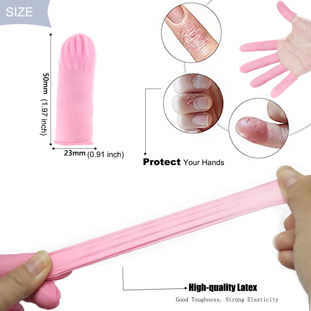 100 Pcs Finger Cots - Disposable Finger Protectors - Latex Rubber Finger Covers - Picture 23 of 26
