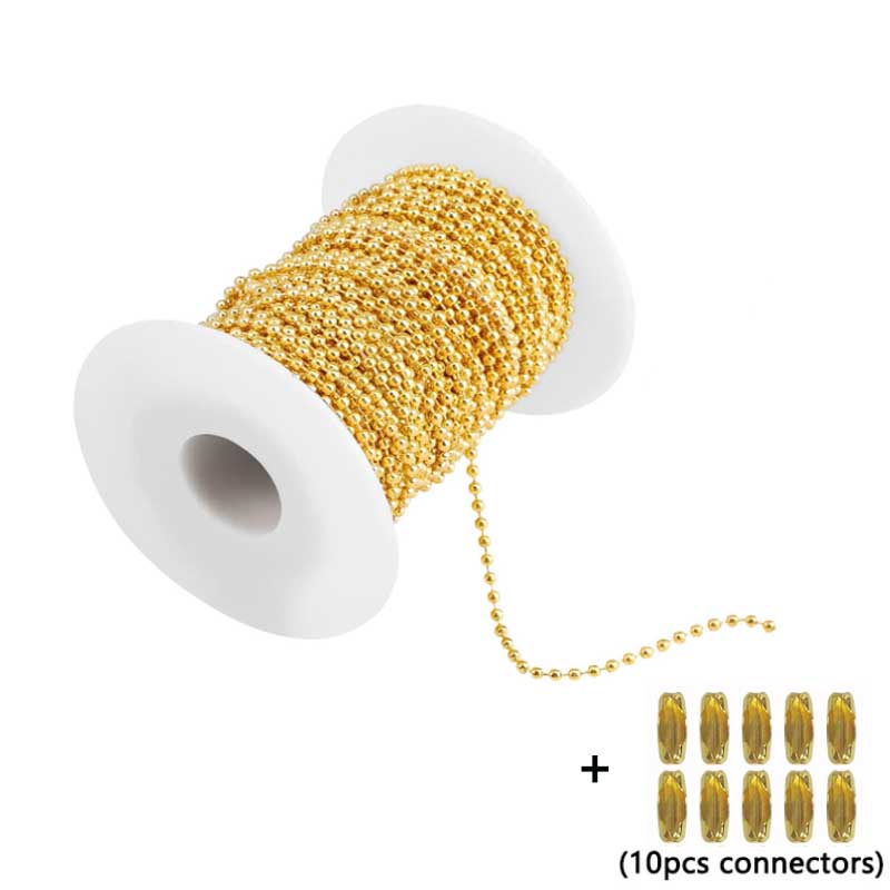 5m Metallstahl Kette DIY Schmuck Herstellen Gliederkette Kugelkette Basteln - Bild 12 von 14