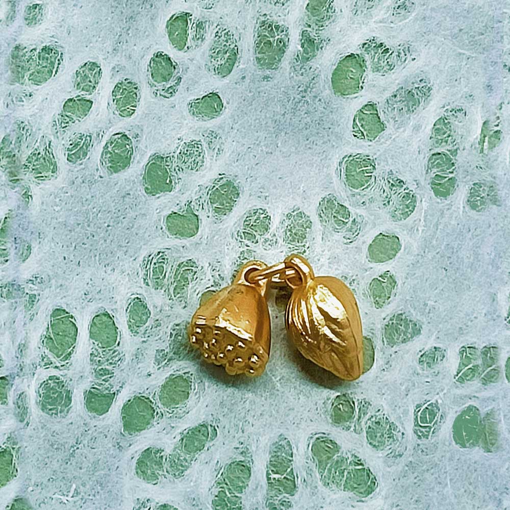 Zinc alloy matte golds imitation jade lotuss root safety buckles pendant - Picture 36 of 40