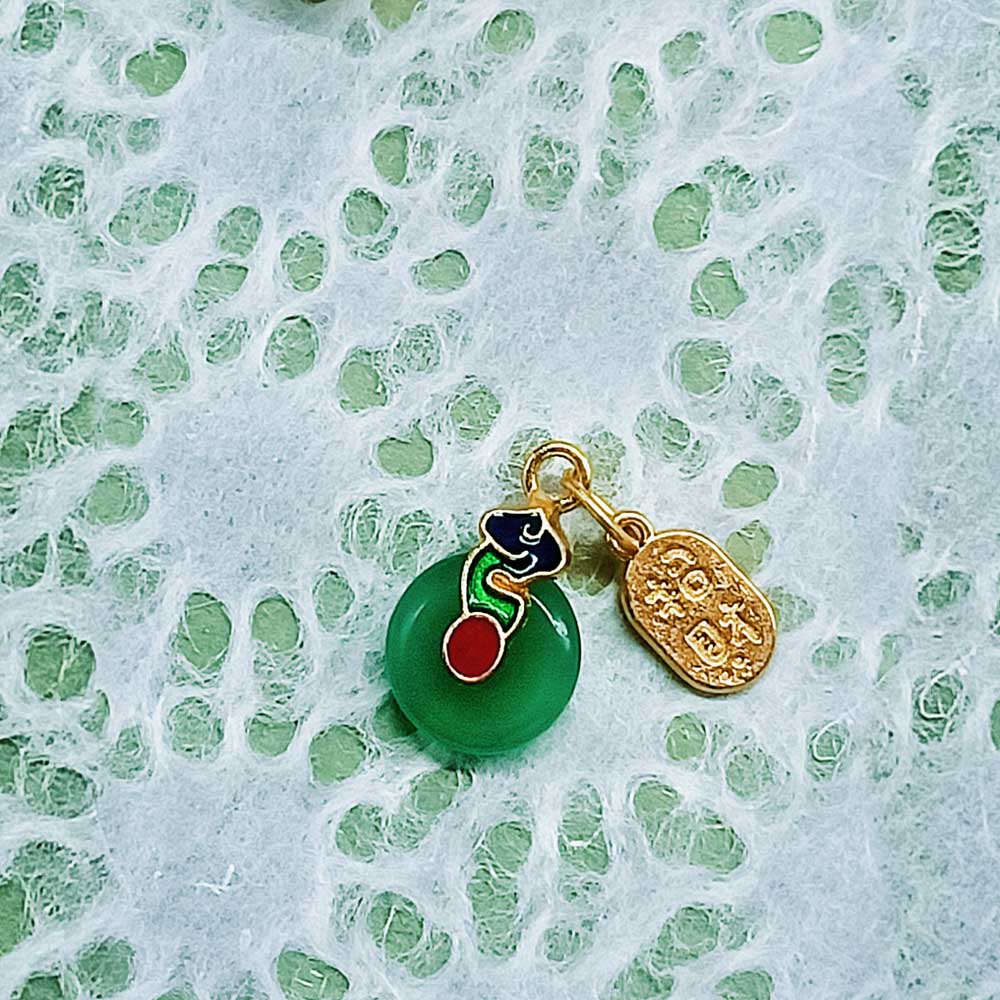 Zinc alloy matte golds imitation jade lotuss root safety buckles pendant - Picture 31 of 40