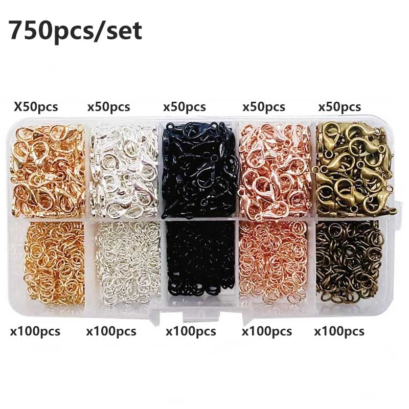 Lobster Clasp Jump Rings Connector Clasp For Bracelet Necklace Chains DIY Making