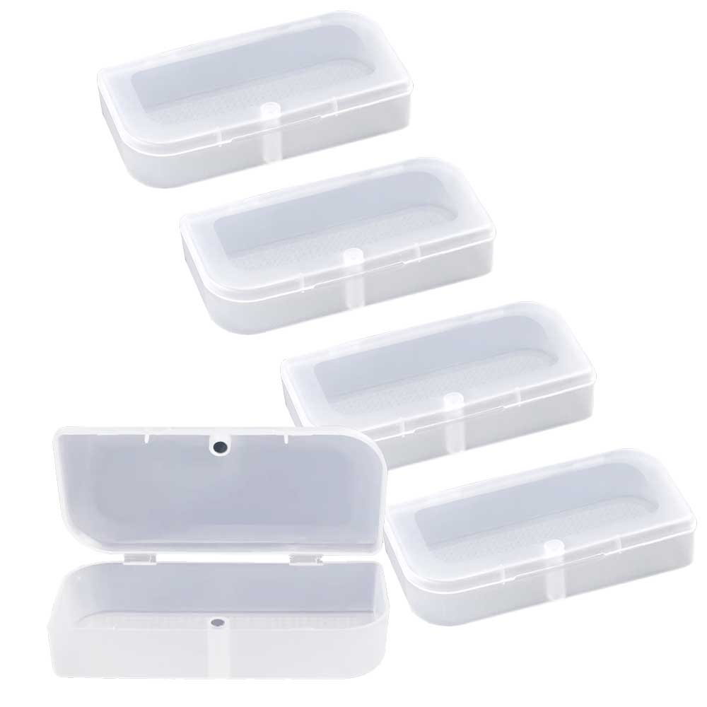 Clear Rectangular Plastic Boxes - Small Organizer for Jewelry & Beads - Picture 10 of 10