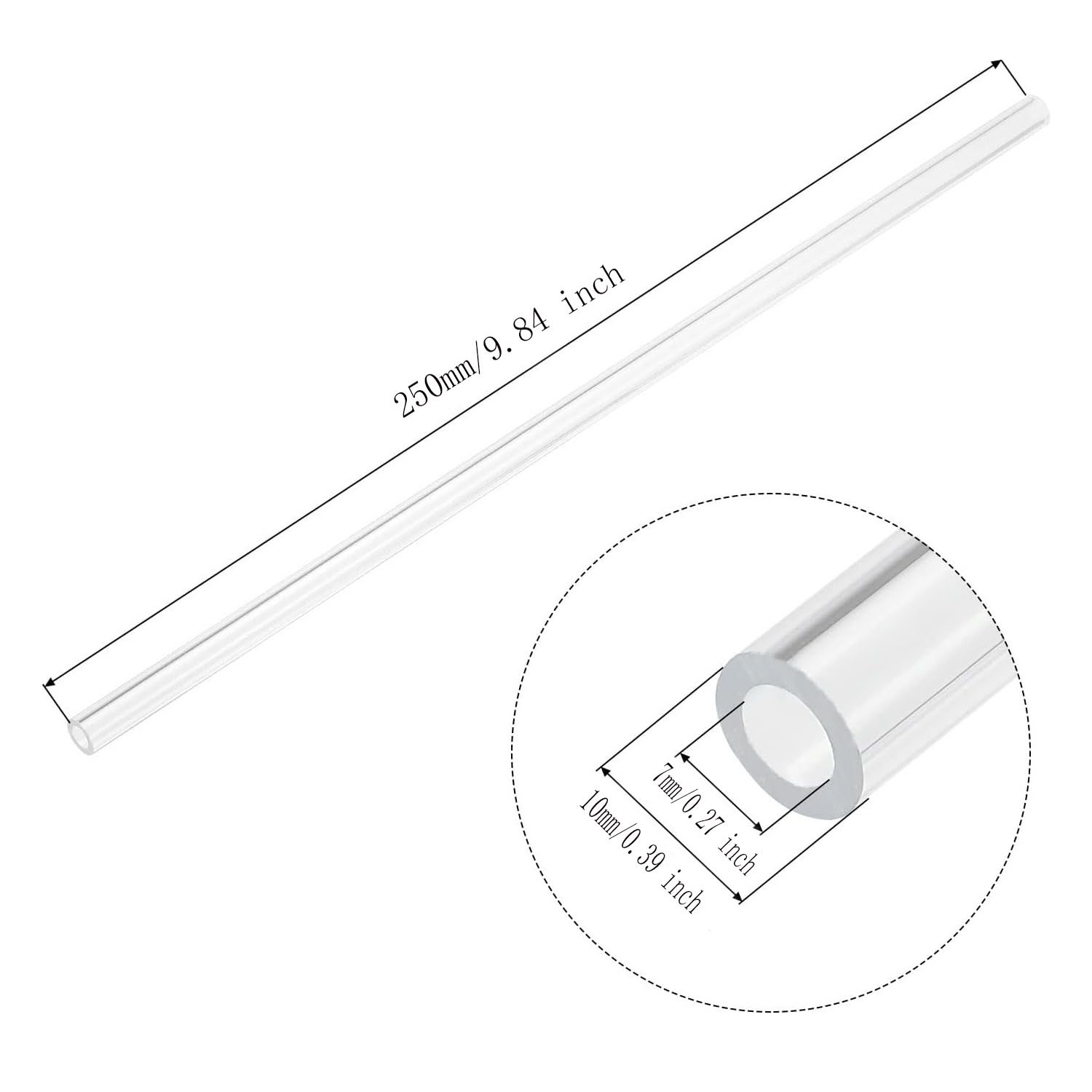 Transparents PMMA Acrylic Hard Tube Rigid Pipe For Water Cooling System - Picture 12 of 16