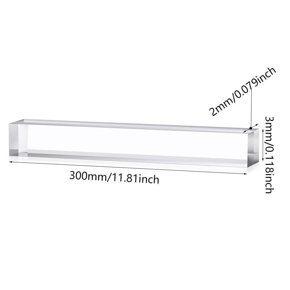 300mm Clear Acrylic Blocks For Display Blank Name Plate Block Cube Display