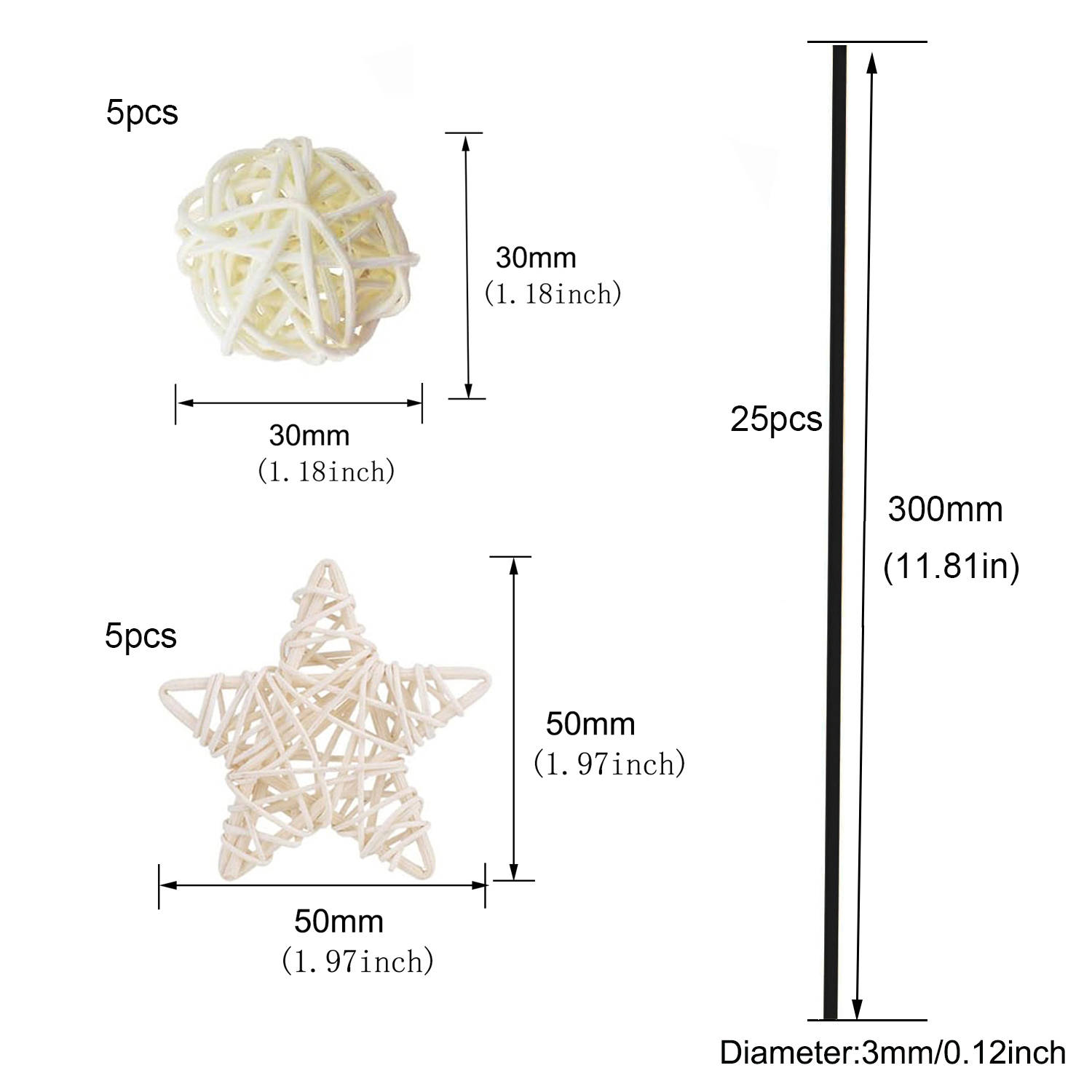 Wavy Rattan Reed Duft Diffuser Ersatzstäbchen Parfüm Diffusor  - Bild 19 von 21