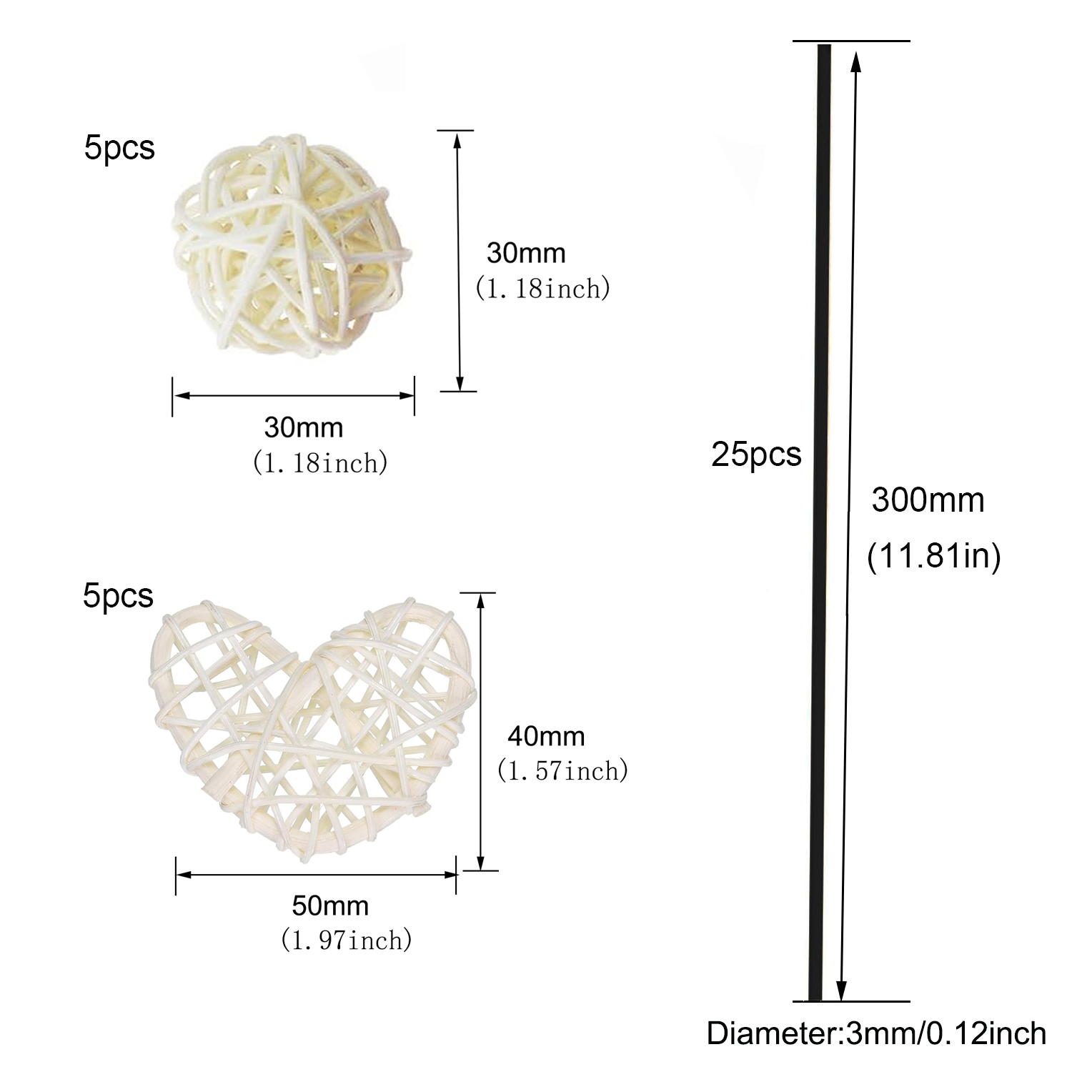 Wavy Rattan Reed Duft Diffuser Ersatzstäbchen Parfüm Diffusor  - Bild 20 von 21