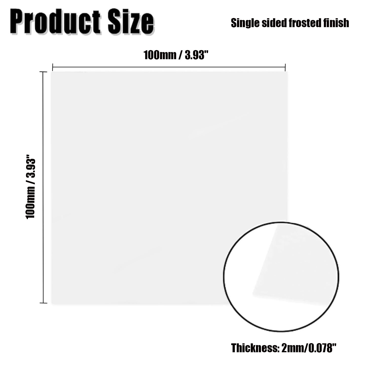 Matte Frosted Translucent Acrylic Sheet for DIY Projects and Design, Signs - Picture 11 of 15