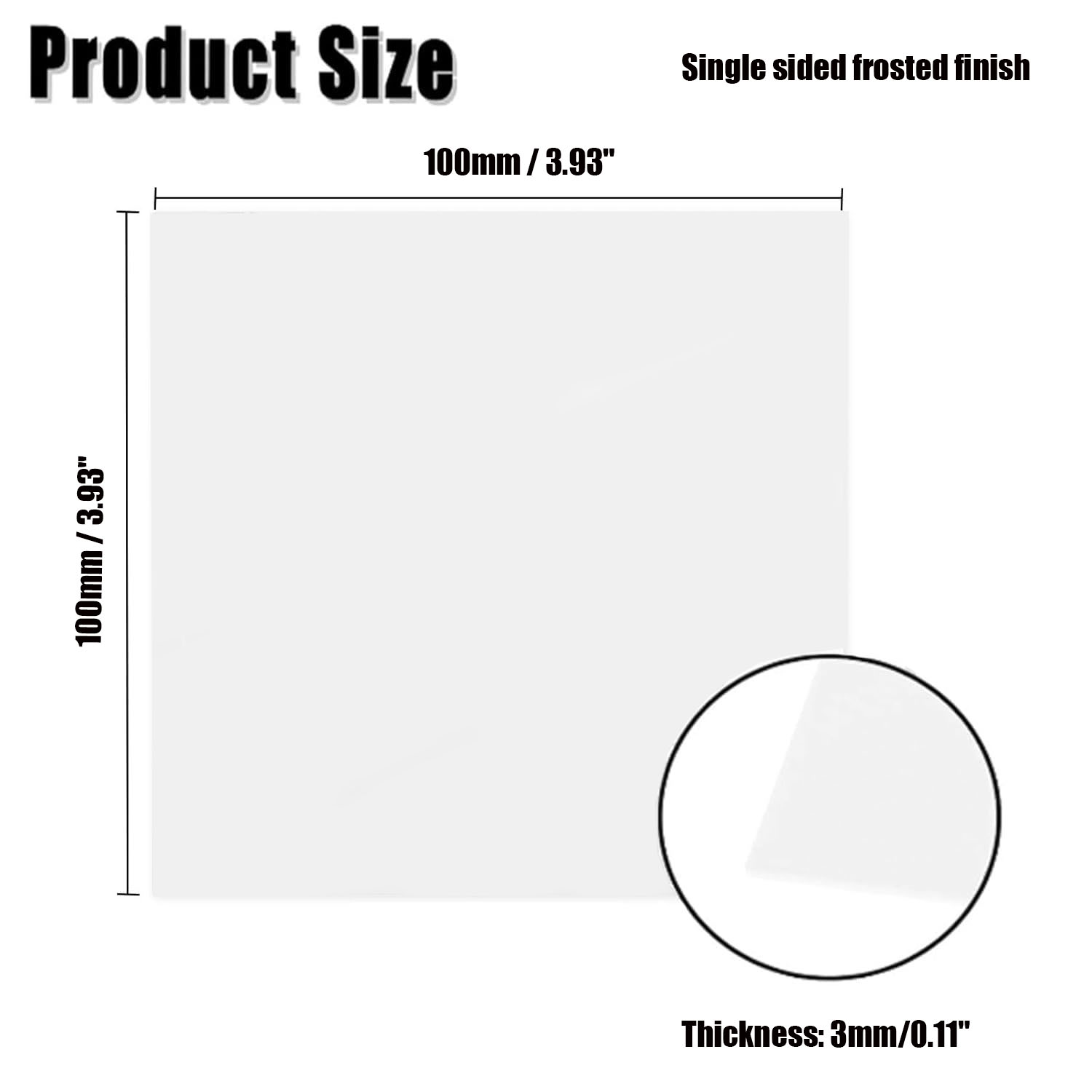 Matte Frosted Translucent Acrylic Sheet for DIY Projects and Design, Signs - Picture 12 of 15