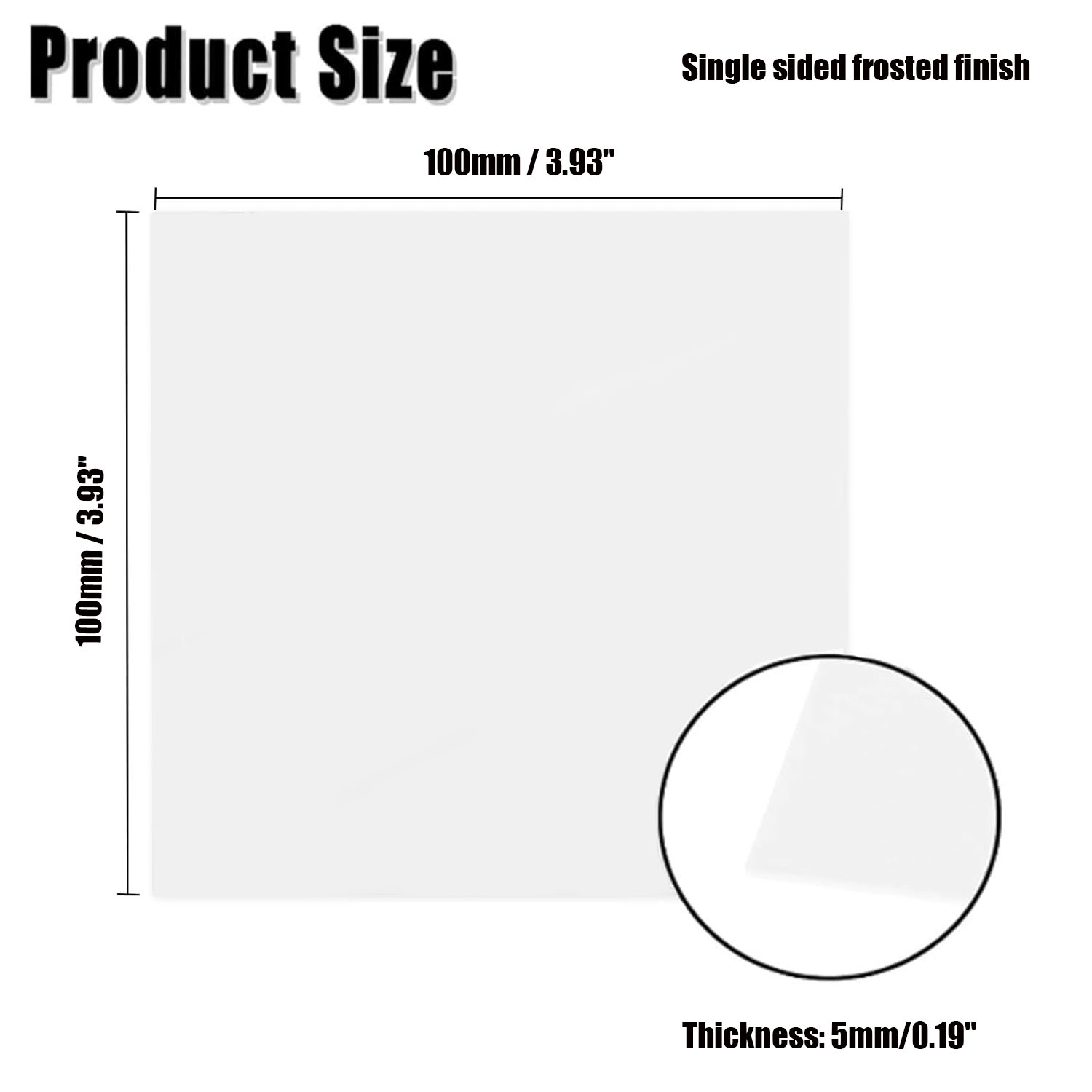 Matte Frosted Translucent Acrylic Sheet for DIY Projects and Design, Signs - Picture 13 of 15