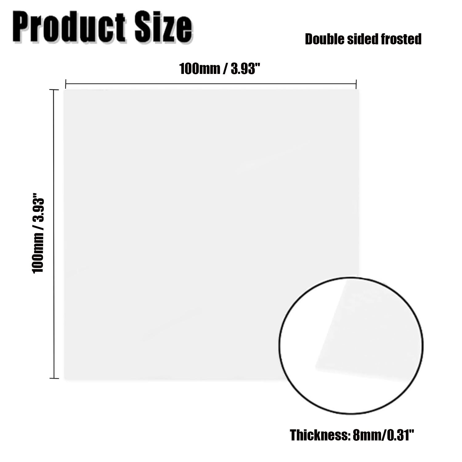 Matte Frosted Translucent Acrylic Sheet for DIY Projects and Design, Signs - Picture 14 of 15