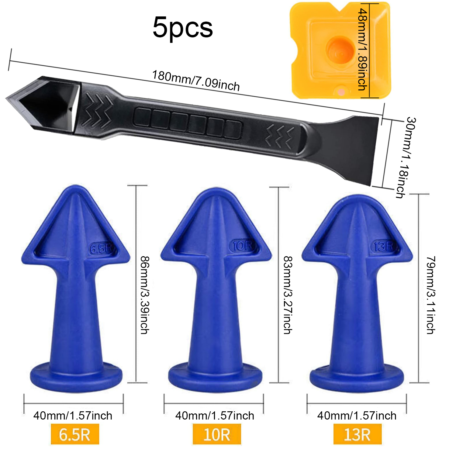 Rubber Caulking Finisher Nozzle Spatulas Filler Spreader Caulk Tool