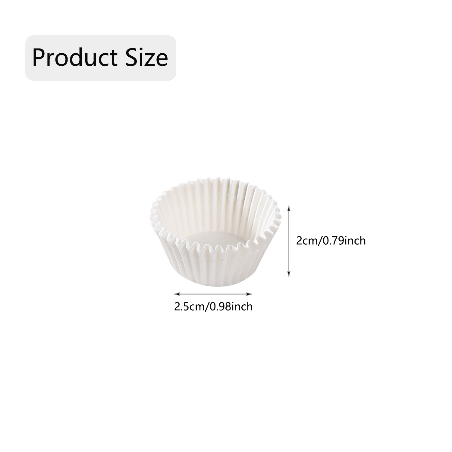 Baking Paper Liners 1000 Pcs 2.5x2cm Mini Cupcake Cases Cupcake Cups