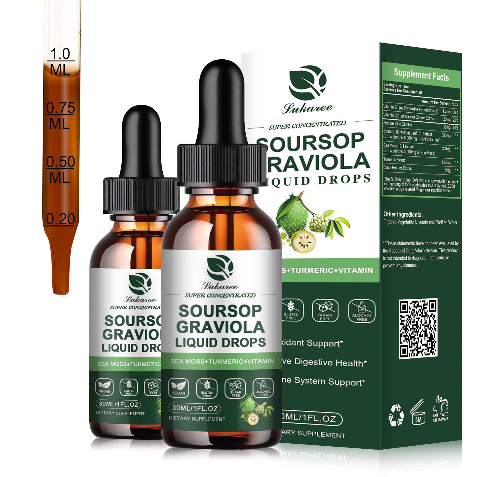 4 Brand Soursop Sea Moss Liquid Drops Immune Boost Cell Regeneration Antioxidant - Picture 19 of 21
