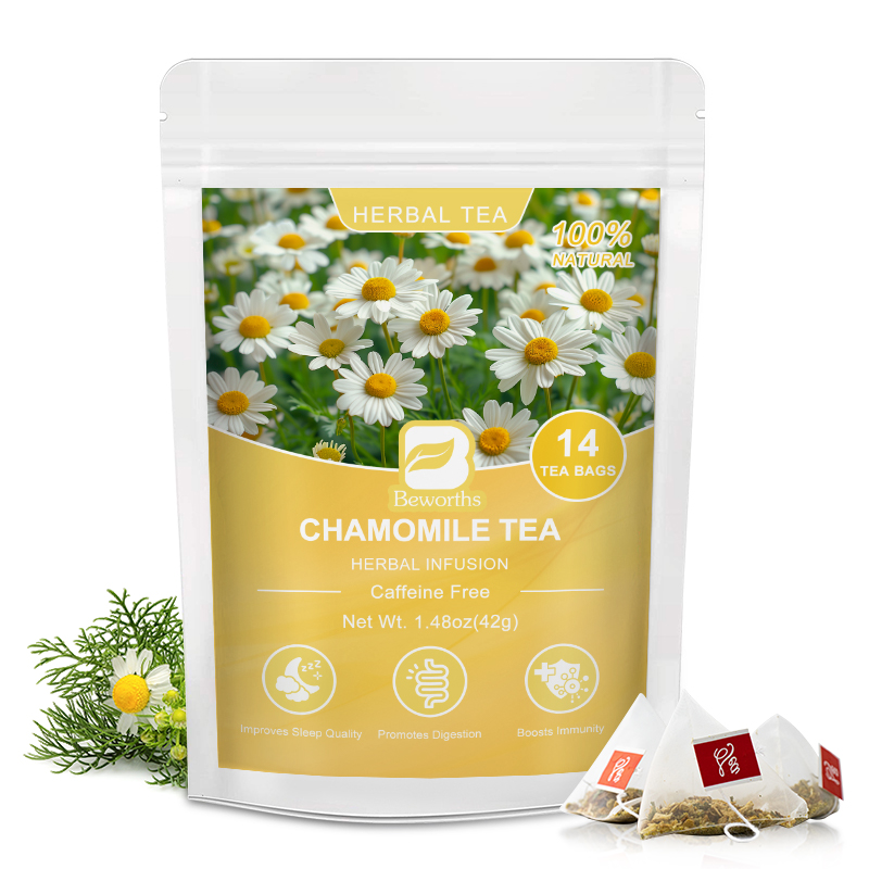 14/28/40pcs Pure Chamomile Tea Bags, 8 fl.oz Caffeine-free, Organic Tea, Non-gmo