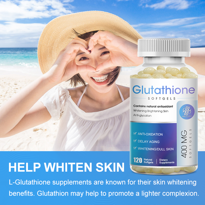 iMATCHME Glutathione Capsules 400MG Natural Anti-Aging Skin Whitening 120  Pills
