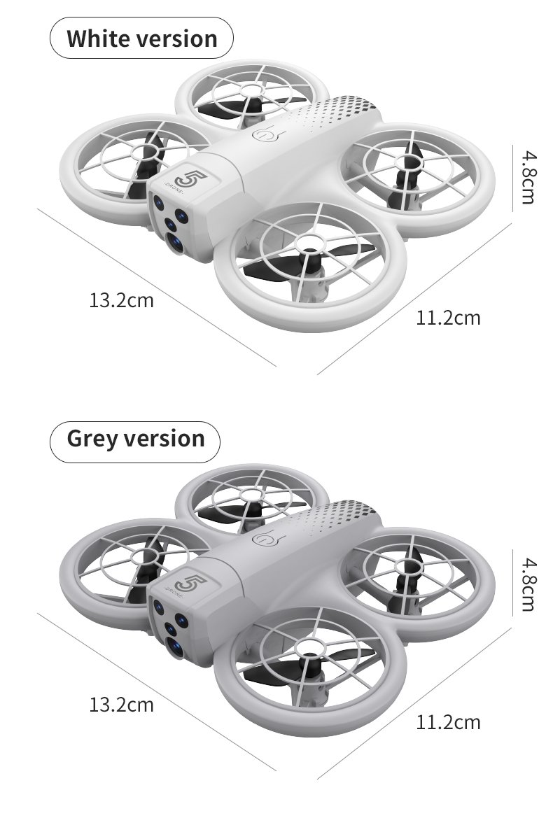 Image illustrating various easy-to-operate flight modes: One touch takeoff and landing/return, Headless mode, Trajectory flight, and 360° roll.