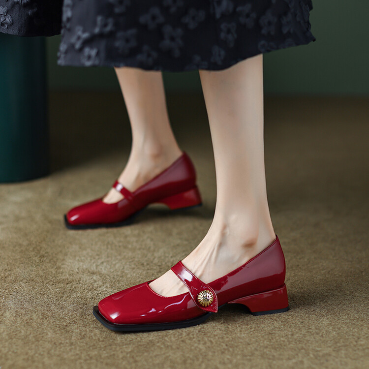 年末のプロモーション特価！ LEATHER MARY-JANE FLATS COS 38 - 靴