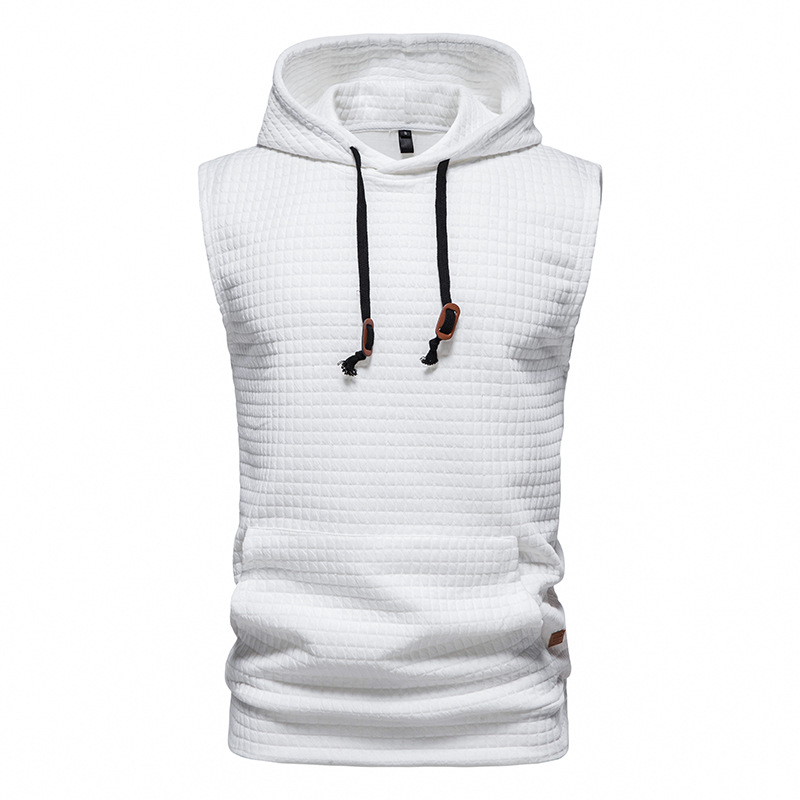 Men Sleeveless Hoodie Hooded Sweatshirt Gym Fitness Casual Sport Vest Tank Tops - Picture 14 of 17