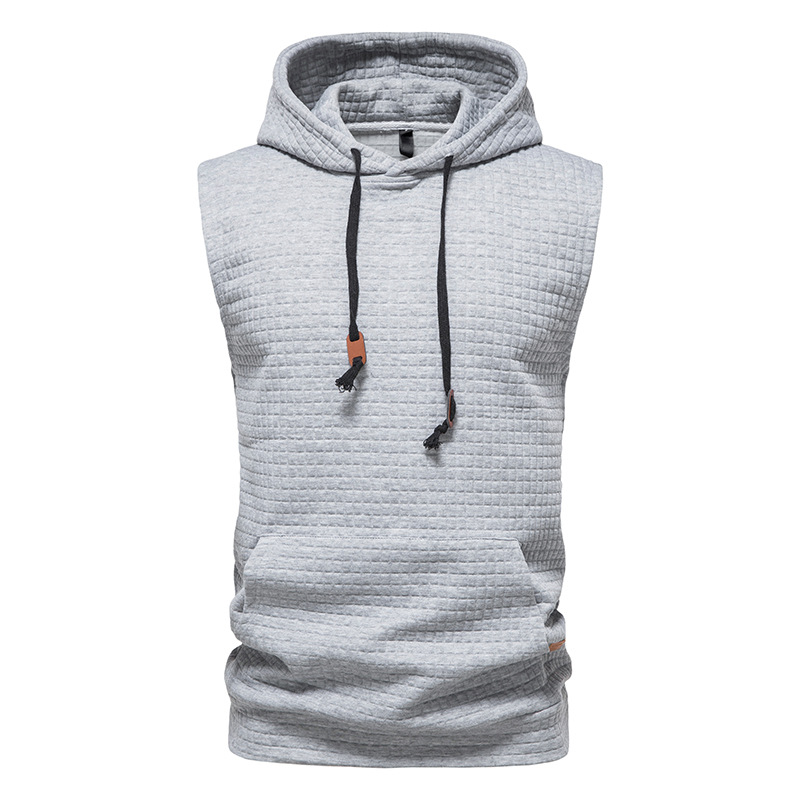 Men Sleeveless Hoodie Hooded Sweatshirt Gym Fitness Casual Sport Vest Tank Tops - Picture 17 of 17