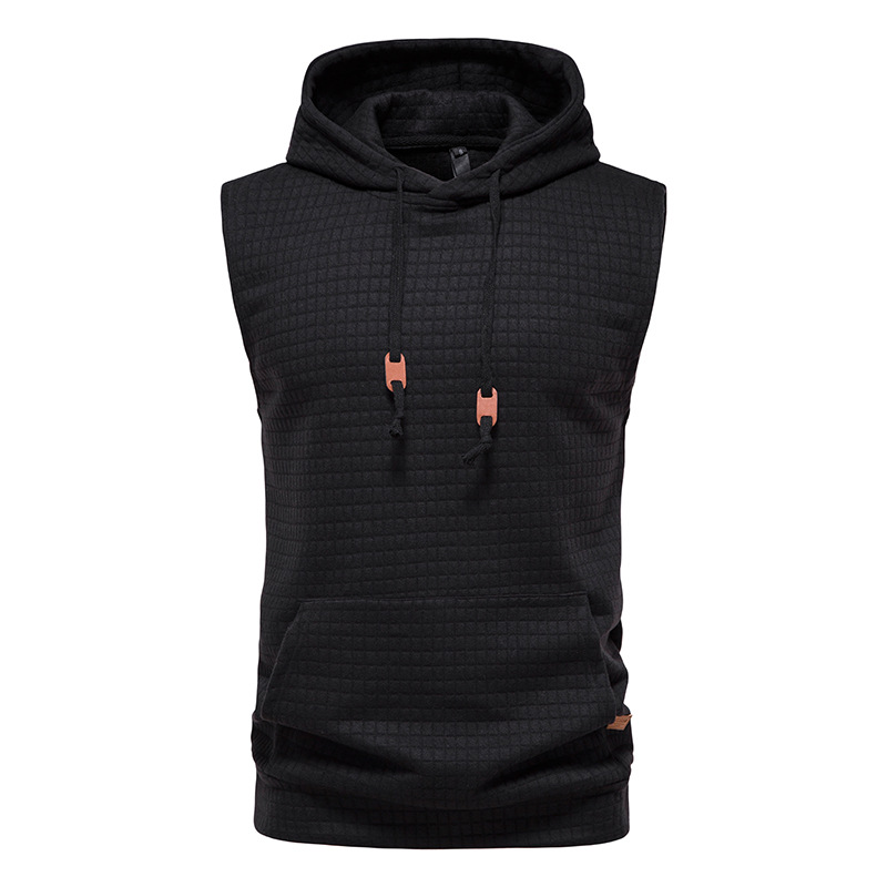 Men Sleeveless Hoodie Hooded Sweatshirt Gym Fitness Casual Sport Vest Tank Tops - Picture 15 of 17