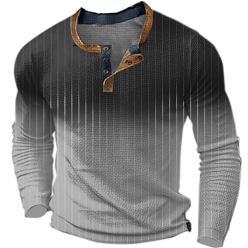 Mens Casual Shirt Large Size Base Shirt Digital 3D Printing Long Sleeve Hoodie