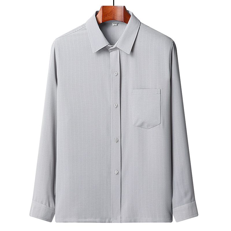 Long Sleeved Shirt for Middle Aged and Elderly Tops Mens Summer Thin Cool Blouse - Picture 12 of 15