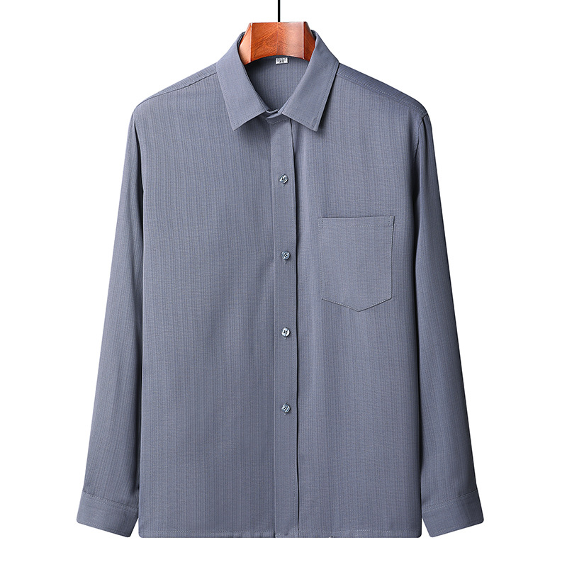 Long Sleeved Shirt for Middle Aged and Elderly Tops Mens Summer Thin Cool Blouse - Picture 14 of 15