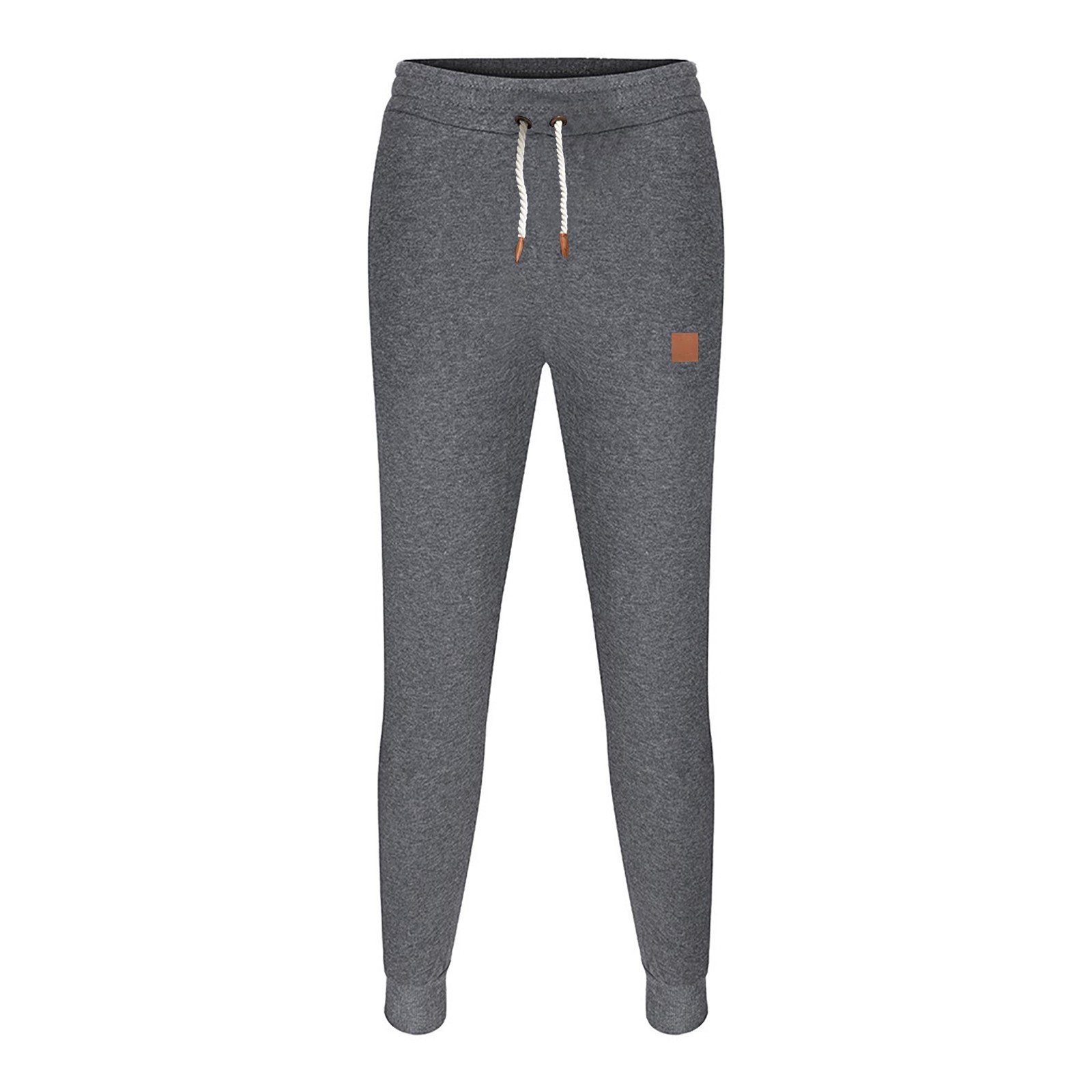 Pantalones de chándal para hombre forrados de lana activos informales cálidos pantalones de chándal - Imagen 10 de 15