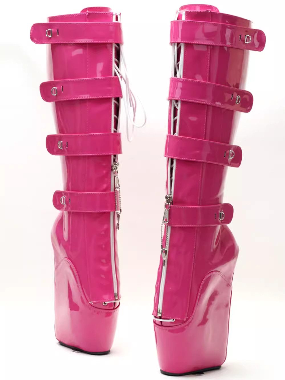 Womens 18cm High Heels Locking Ballet Lace Up Wedge Heels Pointy Knee womens-18cm-high-heels-locking-ballet-lace-up-wedge-heels-pointy-knee
