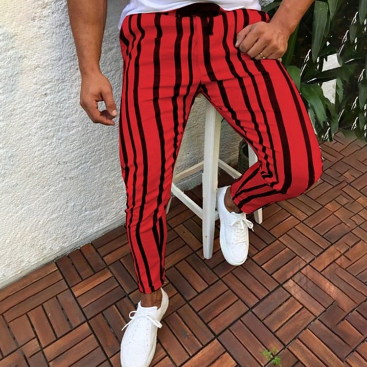 Mens Suit Pants Casual Slim Stripes Pants Business Office Long Dress Trousers - Picture 17 of 17