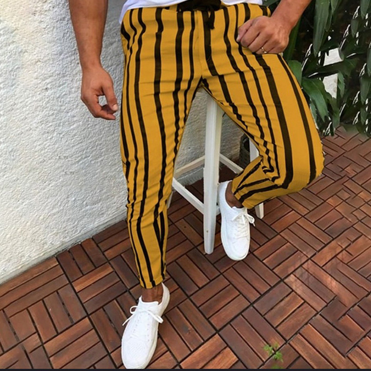 Mens Suit Pants Casual Slim Stripes Pants Business Office Long Dress Trousers - Picture 15 of 17
