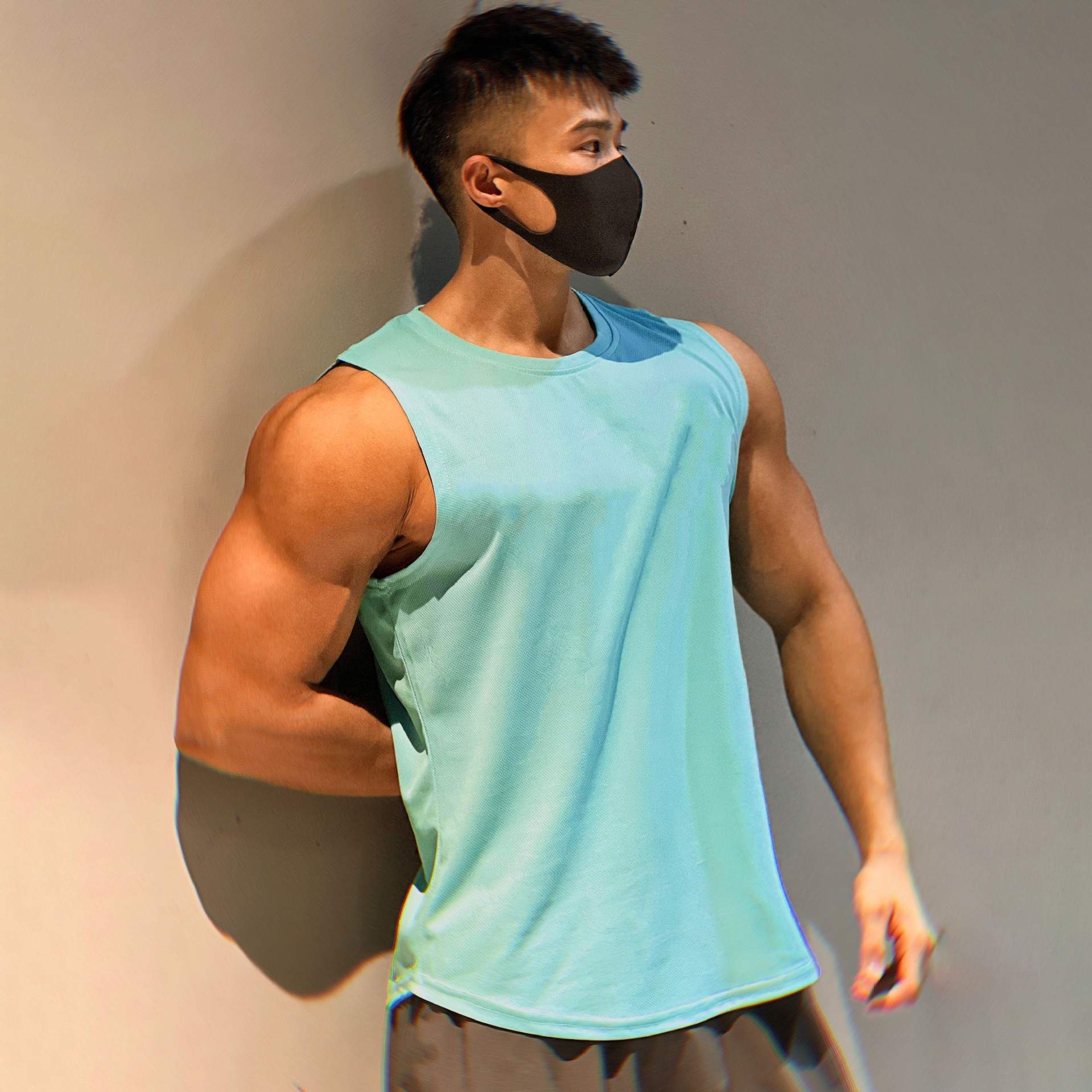 Men's Tank Tops Vest Sleeveless Gym Workout Bodybuilding Fitness Muscle T-Shirt