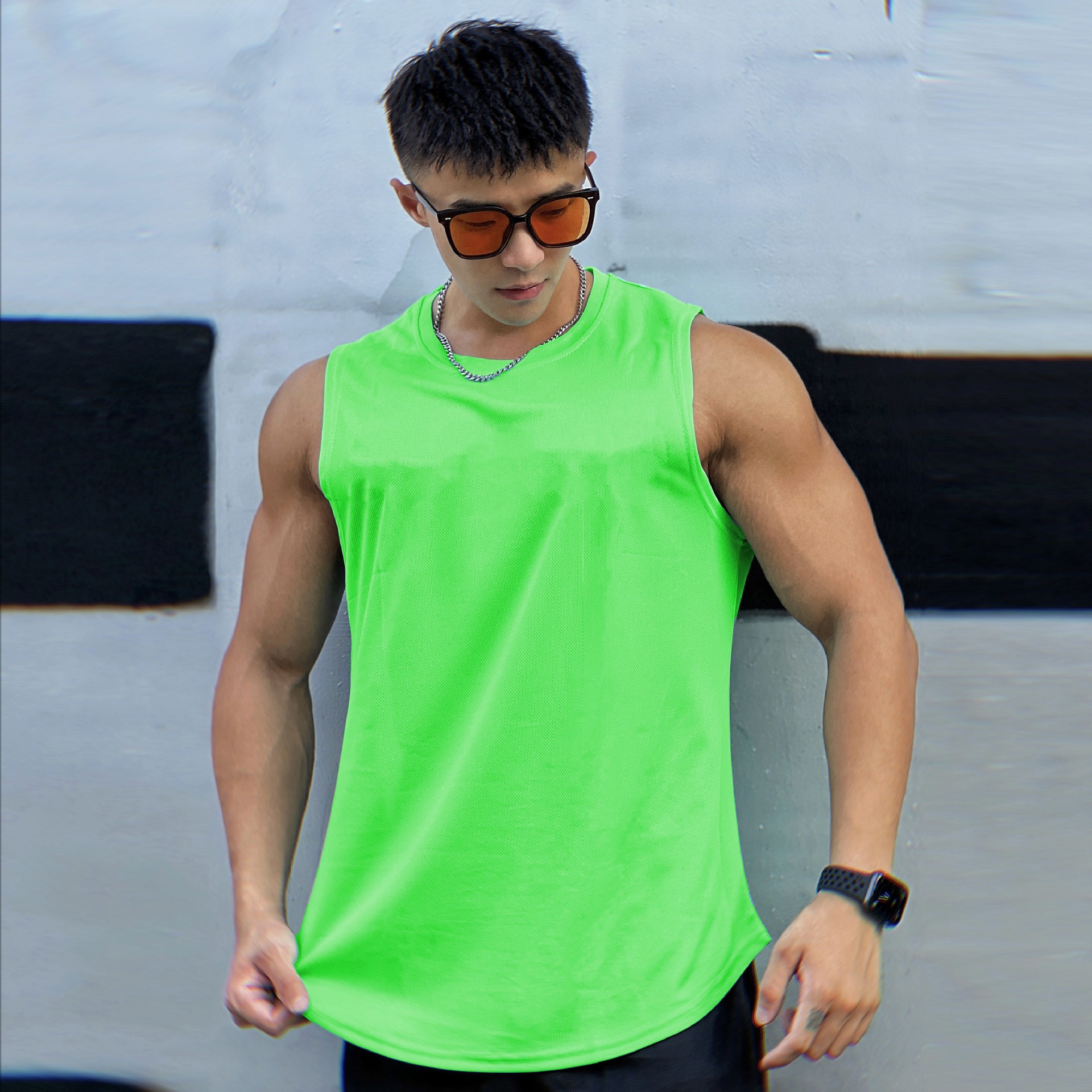 Men's Tank Tops Vest Sleeveless Gym Workout Bodybuilding Fitness Muscle T-Shirt